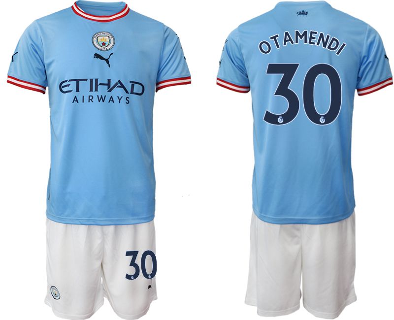 Men 2022-2023 Club Manchester City home blue #30 Soccer Jersey->manchester city jersey->Soccer Club Jersey